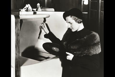 A 1930s shopper considers a record